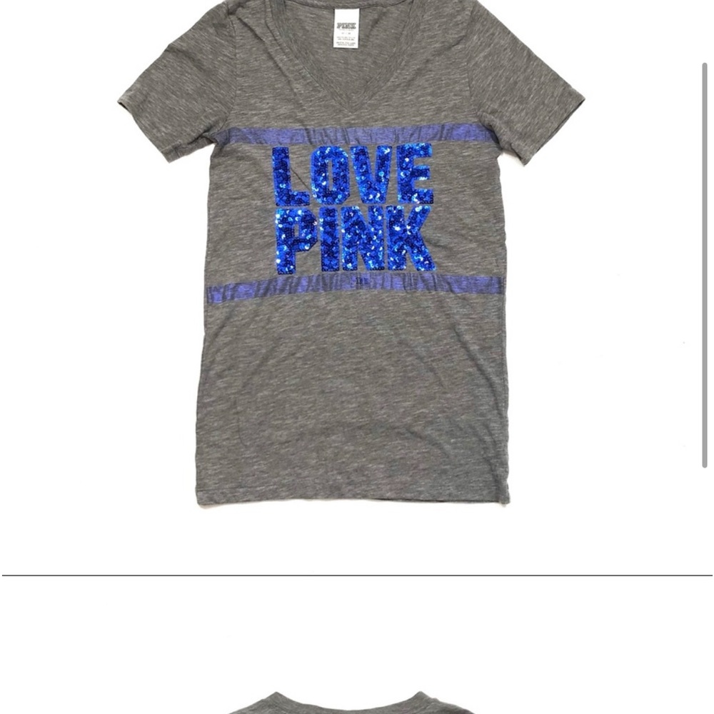 💙 VS PINK Sequin Bling Perfect T-Shirt